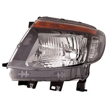 Ford Ranger 2011-2015 Faro Derecho Sin Luz Diurna Regulación Manual/Eléctrica Sin Motor Negro H4