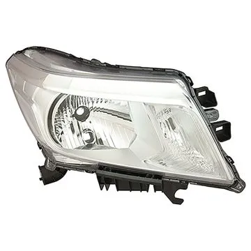Nissan NP300 Navara 2015+ Reflektor Lewy Regulacja Ręczna/Elektryczna Bez Silnika H4