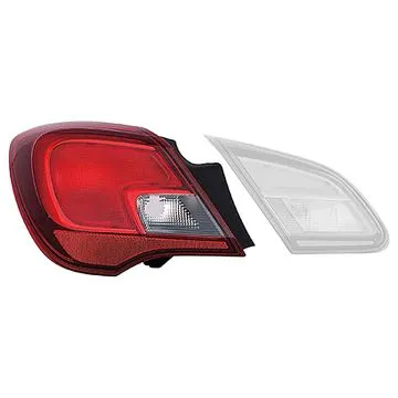 Opel Corsa E 2014-2019 Vidro de Farolim Traseiro Esquerdo Exterior 3D