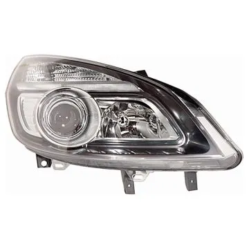 Renault Scenic 2006-2009 Farol Direito Sem Motor Ajuste Elétrico Com Pisca Preto H1+H7