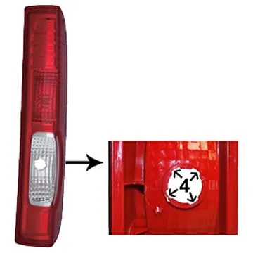 Opel Vivaro 2006-2009 Piloto Trasero Derecho Sin Parte Eléctrica