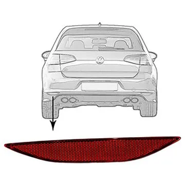 Volkswagen Golf VII 2012-2017 Catadioptre Gauche R-Line Dans le Pare-Chocs 3/5D