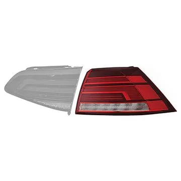 Volkswagen Golf VII 2017-2020 Feu Arrière Droit 3/5D Extérieur LED Valeo