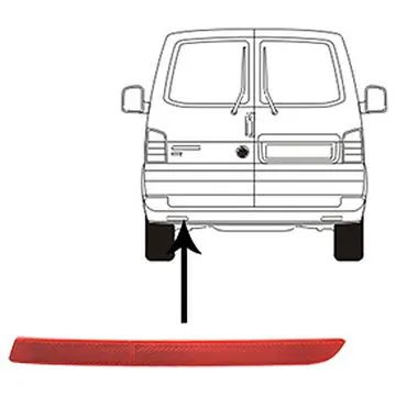 Volkswagen Transporter T5 2012-2015 Catadioptre Gauche Dans le Pare-Chocs