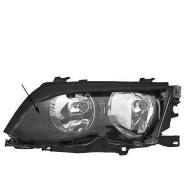 BMW E46 02-05 Sedan/Break Zwart Koplamp Links