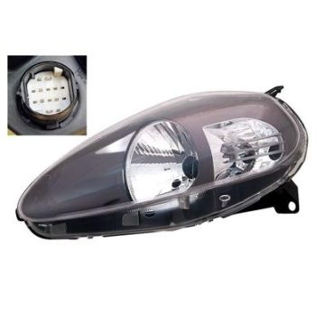 Fiat Grande Punto 2006-2008 Headlight Dark Left