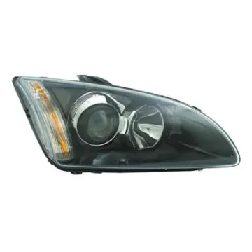 Ford Focus 2004-2008 Zwart Farol Direito Com Pisca Com Luz de Curva Zwarte Rand H1+H7