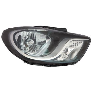 Hyundai i10 2011-2013 Zwart Koplamp Rechts