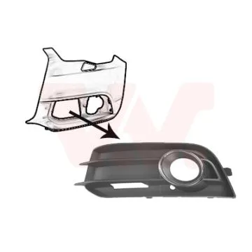 Audi A1 2010-2014 Grille Antibrouillard Gauche Chromée