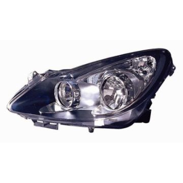 Opel Corsa D 2006-2010 Zwart Koplamp Links