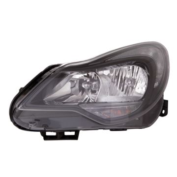 Opel Corsa D 2011-2013 Zwart Koplamp Links