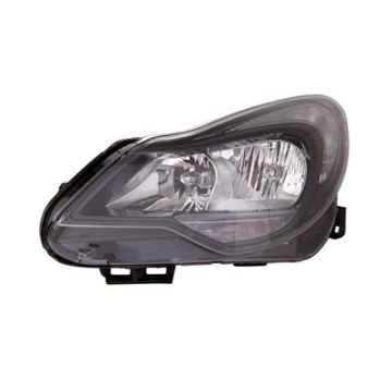 Opel Corsa D 2013-2015 Black Headlight Left