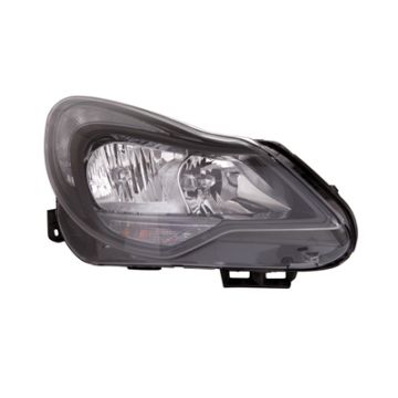 Opel Corsa D 2013-2015 Zwart Koplamp Rechts