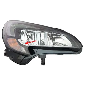 Opel Corsa E 2014-2019 Reflektor Podwójny Prawy Regulacja Elektryczna + Silnik Chrom H7 LED