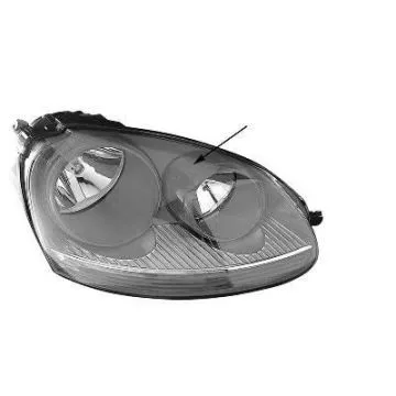 Volkswagen Golf 5 2004-2010 Farol Cromado Direito Com Pisca H7