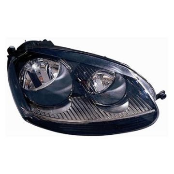 Volkswagen Golf 5 Koplamp zwart/chroom Rechts