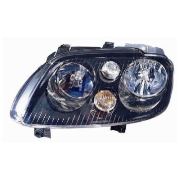 VW Touran 2003-2006 2xH7 Black Headlight Left