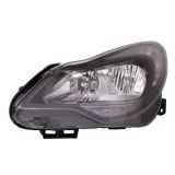 Opel Corsa D 2011-2013 Black Headlight Left
